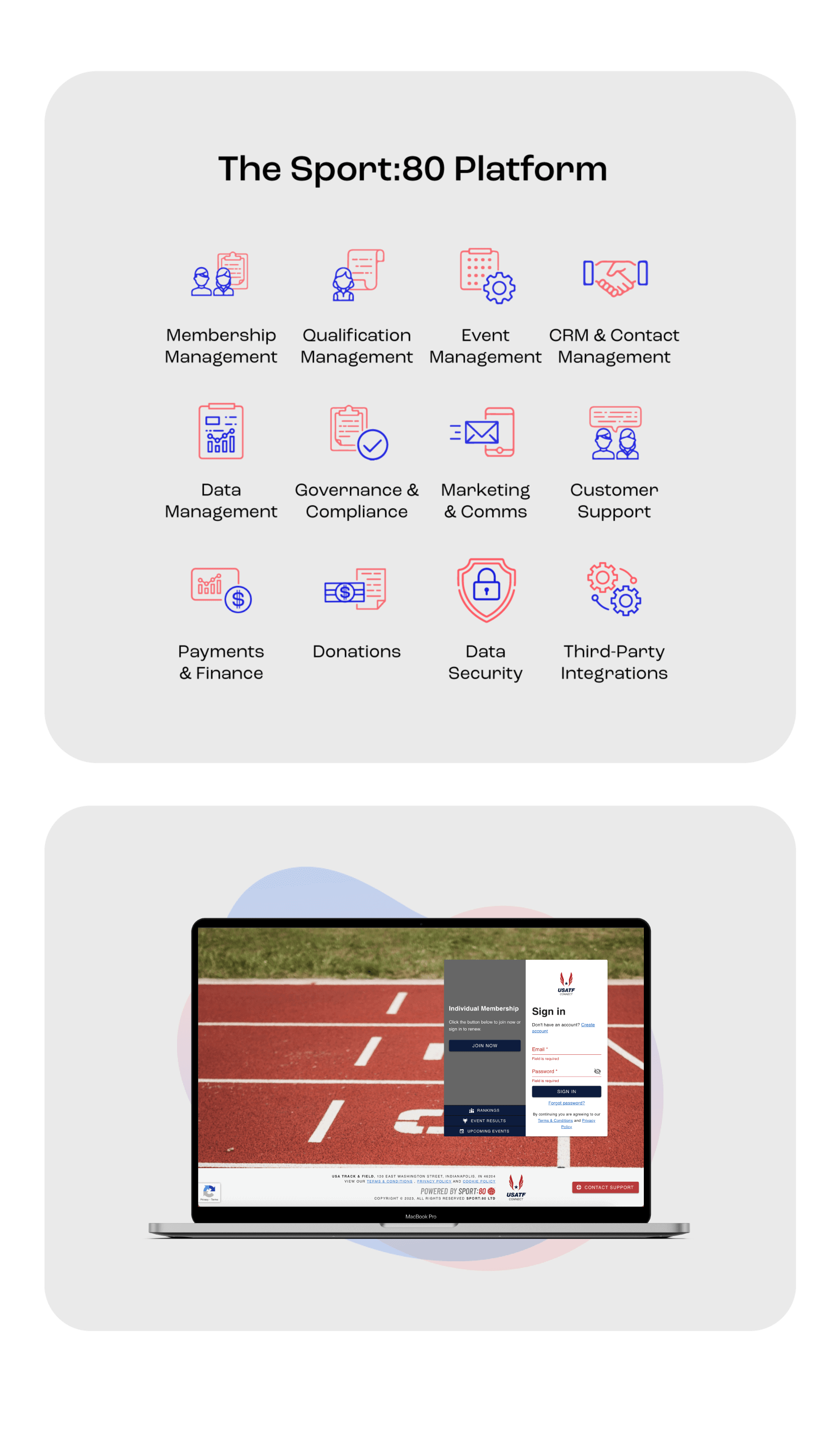 Discover Sport:80's Certification Management Capabilities graphic